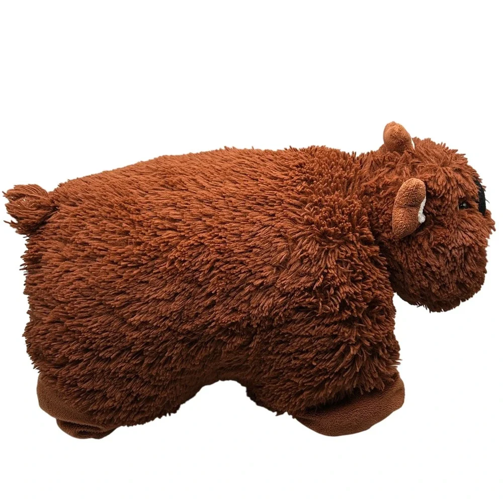 Kids Pillow Pal Stuffed Animal Brown Bear Plush Nap‎ Cuddle Pillow Bedding Toy
